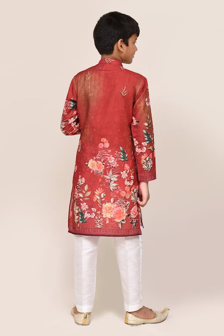 Jhambthreads Floral Print Kurta Set 