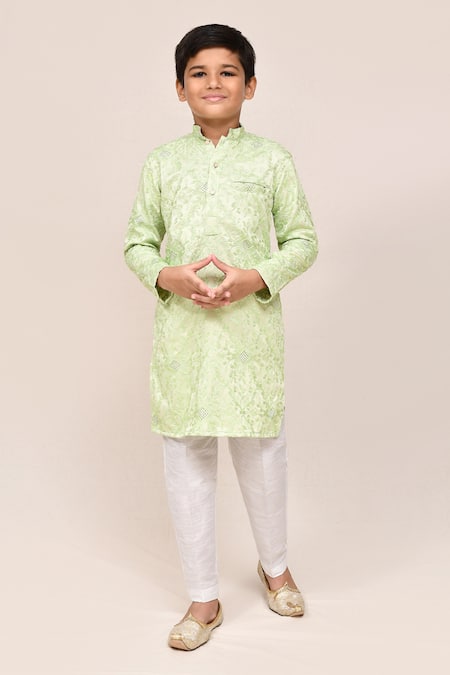 Jhambthreads Thread Work Kurta & Pant Set 