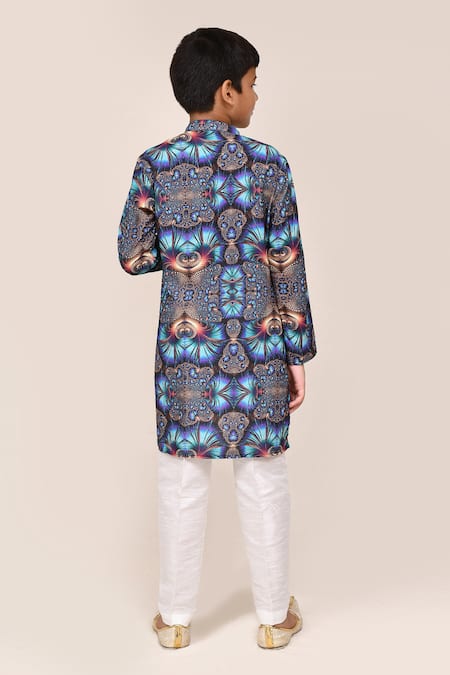Jhambthreads Abstract Print Kurta Set 