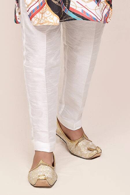 Shop Jhambthreads Multi Color Silk, Cotton Printed Kurta And Pant Set Online at Aza Fashions Shop_Jhambthreads_Multi Color Silk, Cotton Printed Kurta And Pant Set _Online_at_Aza_Fashions