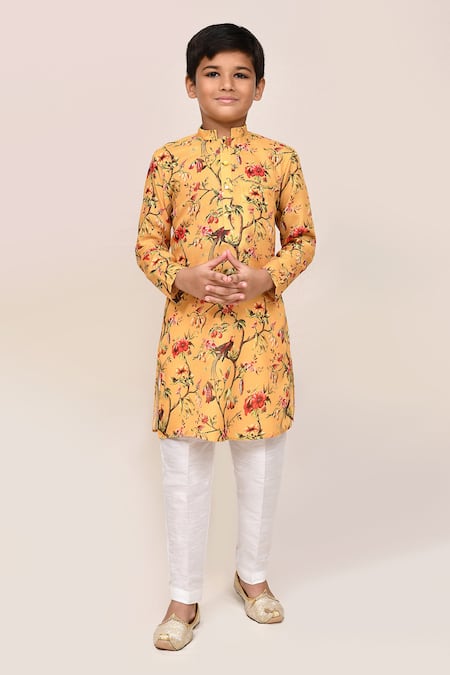 Jhambthreads Cotton Linen Printed Kurta Set 