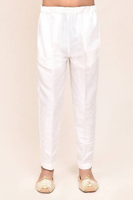 Shop_Jhambthreads_Beige Silk Printed Kurta And Pant Set _Online_at_Aza_Fashions