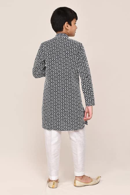 Jhambthreads Geometric Print Kurta Set 