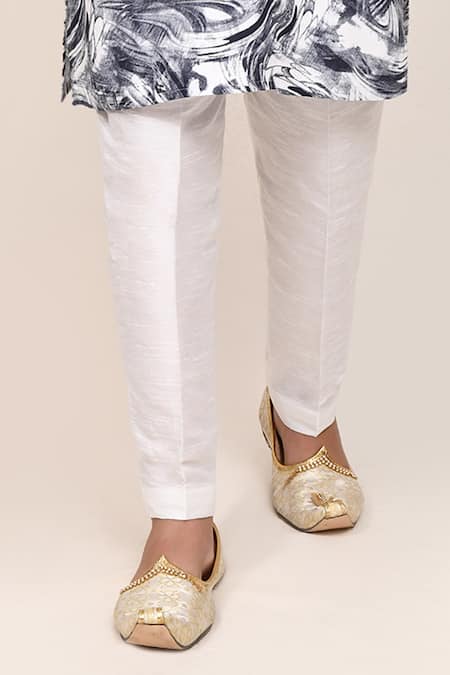 Jhambthreads Grey Silk, Cotton Digital Print Kurta And Pant Set Online at Aza Fashions Jhambthreads_Grey Silk, Cotton Digital Print Kurta And Pant Set _Online_at_Aza_Fashions