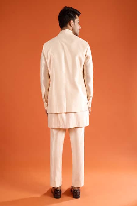 Qbik Embellished Bundi & Kurta Set 