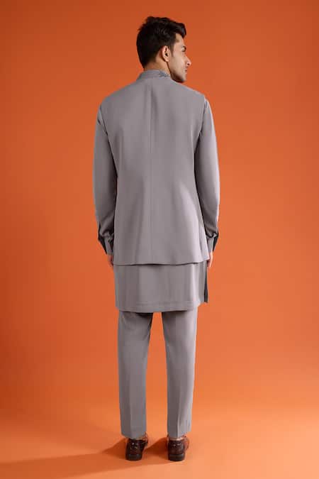 Qbik Bead Work Bundi & Kurta Set 