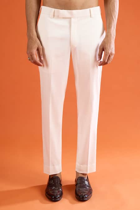 Qbik_Ivory Embroidery Thread Work Bundi And Kurta Set _at_Aza_Fashions