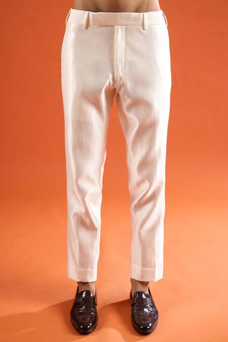 Shop_Qbik_Ivory Embroidery, Sequins, Zari Placement Kurta Set _Online_at_Aza_Fashions