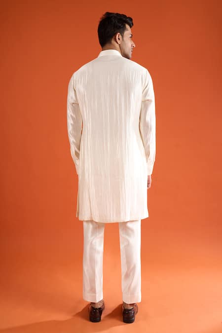 Qbik Placement Embroidered Kurta Set 