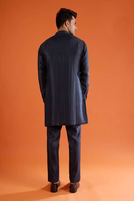 Qbik Placement Embellished Kurta & Pant Set 