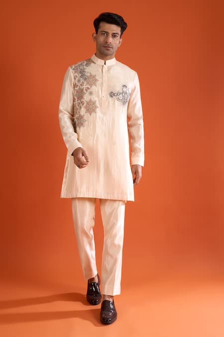 Qbik Embroidered Kurta & Pant Set 