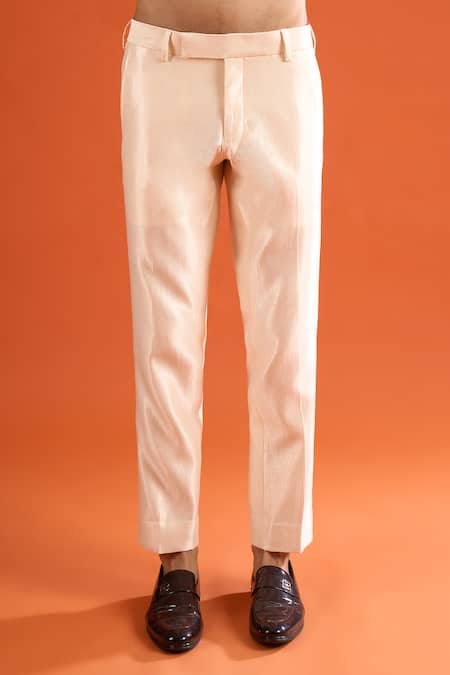 Buy_Qbik_Pink Mirrors, Stones, Sequins Embroidered Kurta And Pant Set 