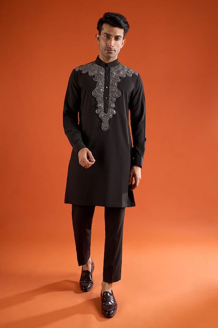 Qbik Bead Work Kurta Set 