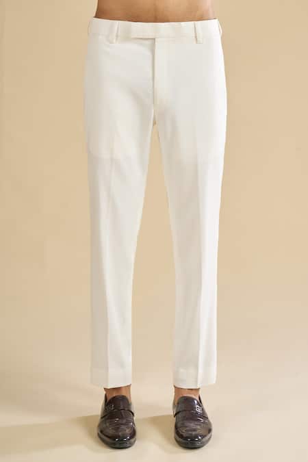 Qbik_Red Sequins Geometric Pattern Straight Kurta And Pant Set _at_Aza_Fashions