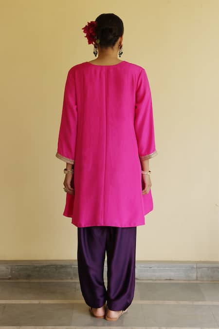 Apeksha Jain Label Gul Notched Neck Kurta Salwar Set