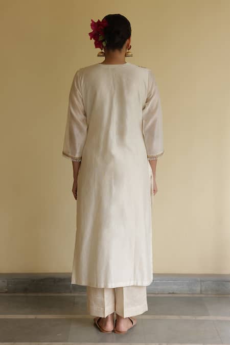 Apeksha Jain Label Meher Chanderi Kurta Pant Set 