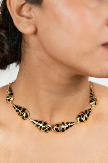 Buy_Bauble Bazaar_Black Cat Walk Glow Choker Necklace 