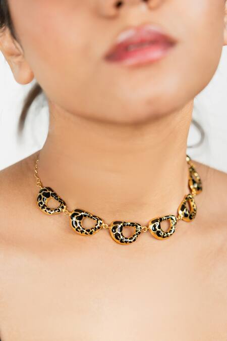 Bauble Bazaar_Black Rule The Wild Necklace _at_Aza_Fashions