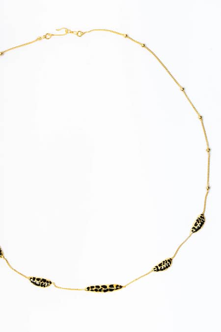 Shop_Bauble Bazaar_Black Catnip Charm Necklace _Online_at_Aza_Fashions