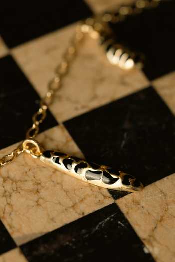 Shop_Bauble Bazaar_Black Enamel Wild Eyes Charm Necklace _Online_at_Aza_Fashions