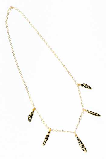 Bauble Bazaar_Black Nocturnal Glow Necklace _Online_at_Aza_Fashions