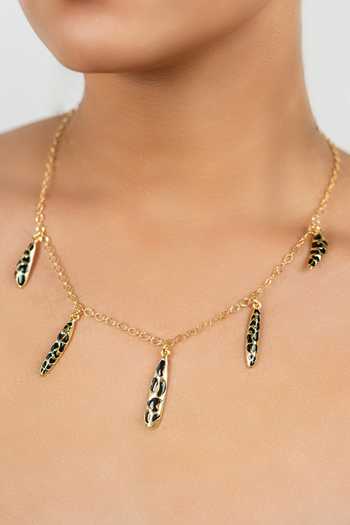 Bauble Bazaar_Black Nocturnal Glow Necklace _at_Aza_Fashions