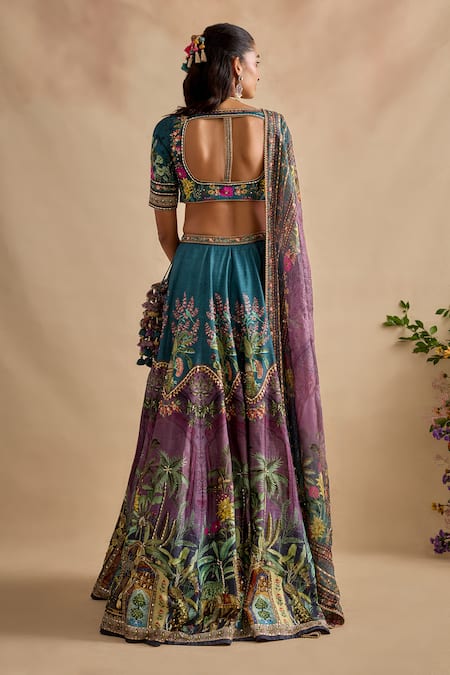 Kalista Saranya Floral Pattern Lehenga Set 