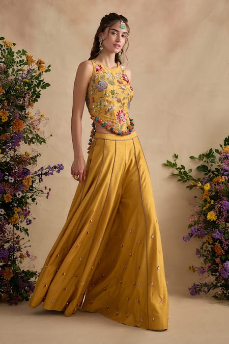 Kalista Sonika Embroidered Blouse With Sharara 