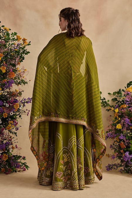 Kalista Raiba Pattern Cape Sharara Set 