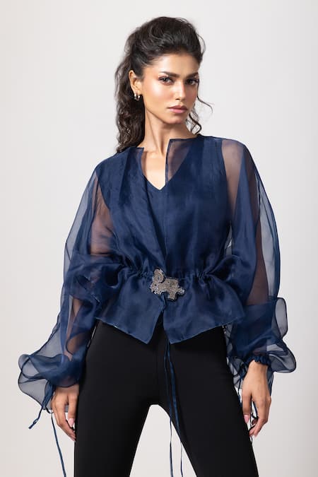 Label Shristi Chetani Sheer Sleeve Top  