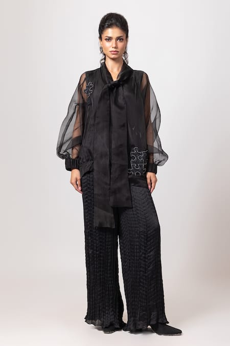 Label Shristi Chetani Sheer Sleeve Top 