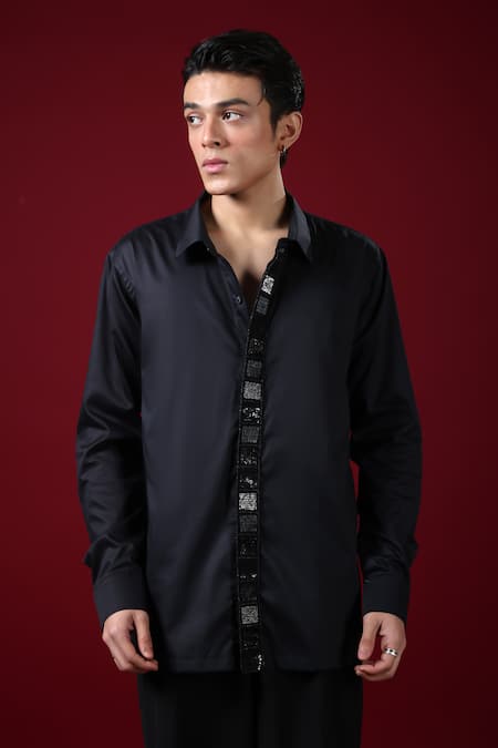 Label Shristi Chetani Embellished Placket Shirt 