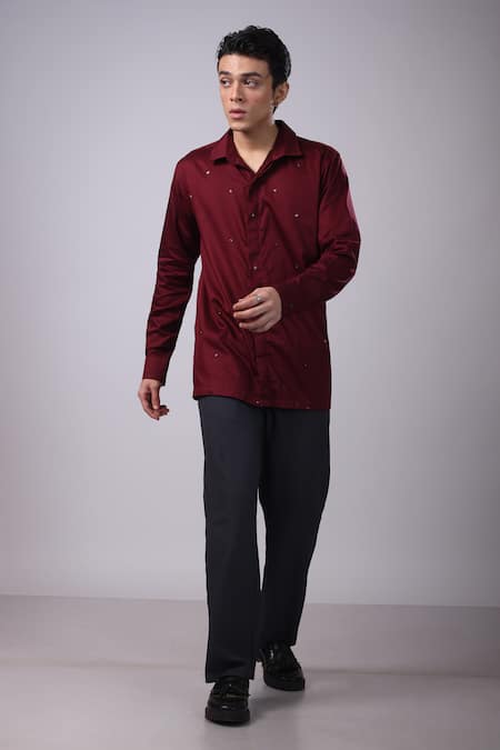 Label Shristi Chetani Embellished Full Sleeve Shirt 