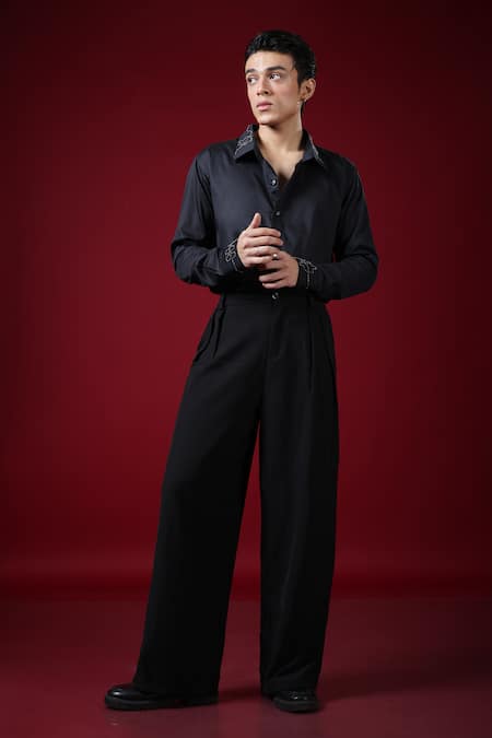 Label Shristi Chetani Embellished Collar Shirt 