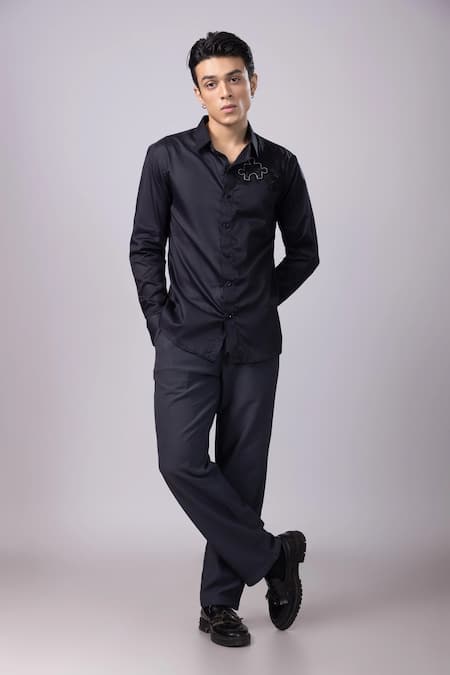 Label Shristi Chetani Tonal Embellished Shirt 