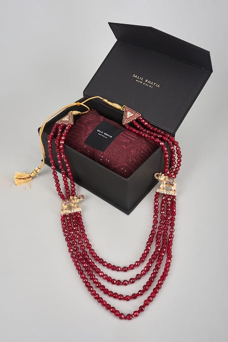 SALIL BHATIA Semi-Precious Stone & Pearl Layered Mala 