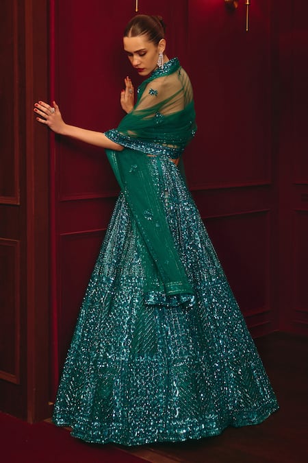 Angad Singh Azure Dynasty Embroidered Lehenga Set