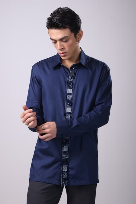 Label Shristi Chetani Embellished Placket Shirt 