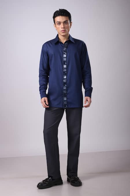 Label Shristi Chetani Embellished Placket Shirt 