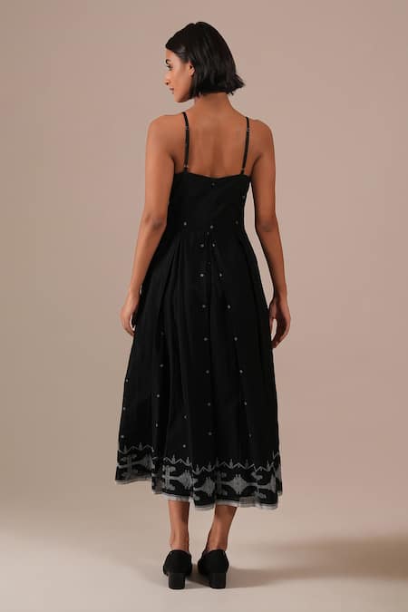 Indigo Dreams Handwoven Jamdani Dress 