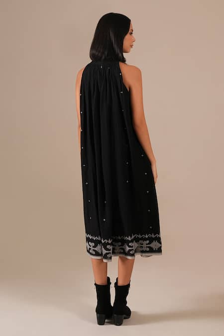 Indigo Dreams Handwoven Ikat Dress 