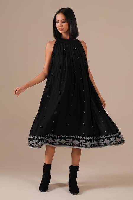 Indigo Dreams Handwoven Ikat Dress 