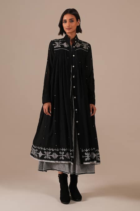 Indigo Dreams Handwoven Jamdani Dress Set 