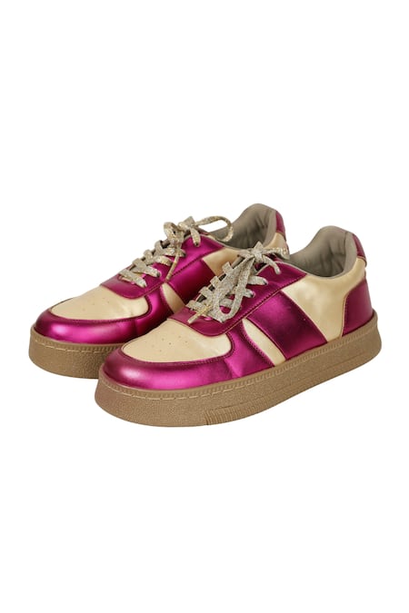 Sole Mates by Palak Fuschia Flash Sneakers