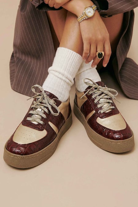 Sole Mates by Palak Croco Vintage Sneakers 