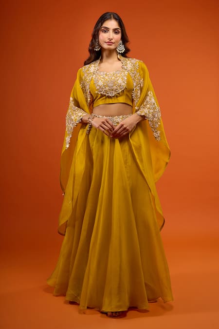 Prisho Gota Patti Work Blouse Lehenga Set 