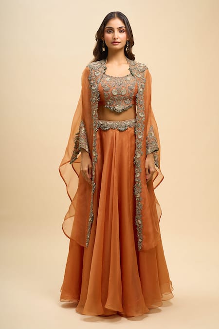 Prisho Resham Work Jacket Lehenga Set 