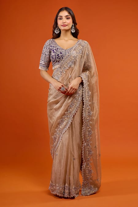 Prisho Resham Work Saree Set 