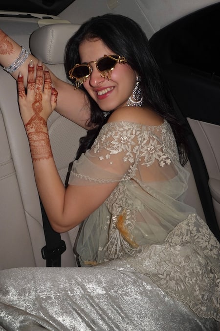 Dilnaz Imitation Diamond Encrusted Bikini Top 