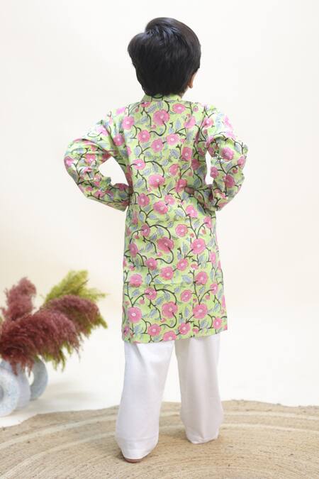 Kalp Lime Zest Garden Kurta Set 